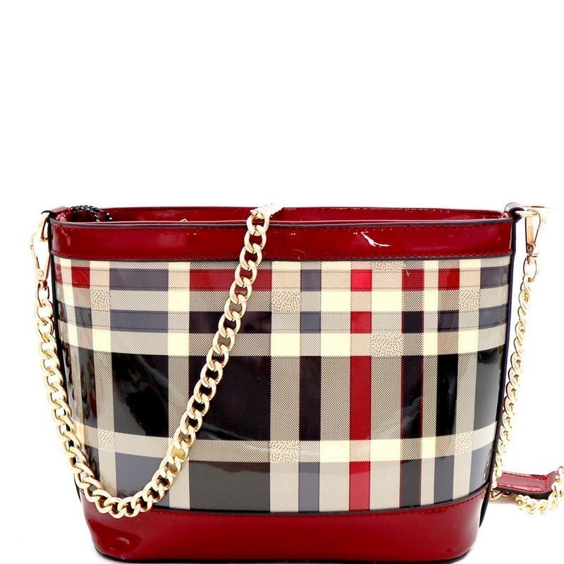 Plaid Check Chain Strap Shoulder Bag MH-GZ6931 &gt; Shoulder Bags, Backpack &gt; Mezon Handbags