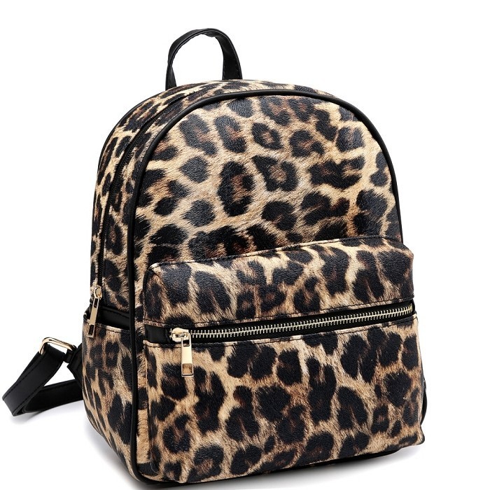 leopard backpack purse