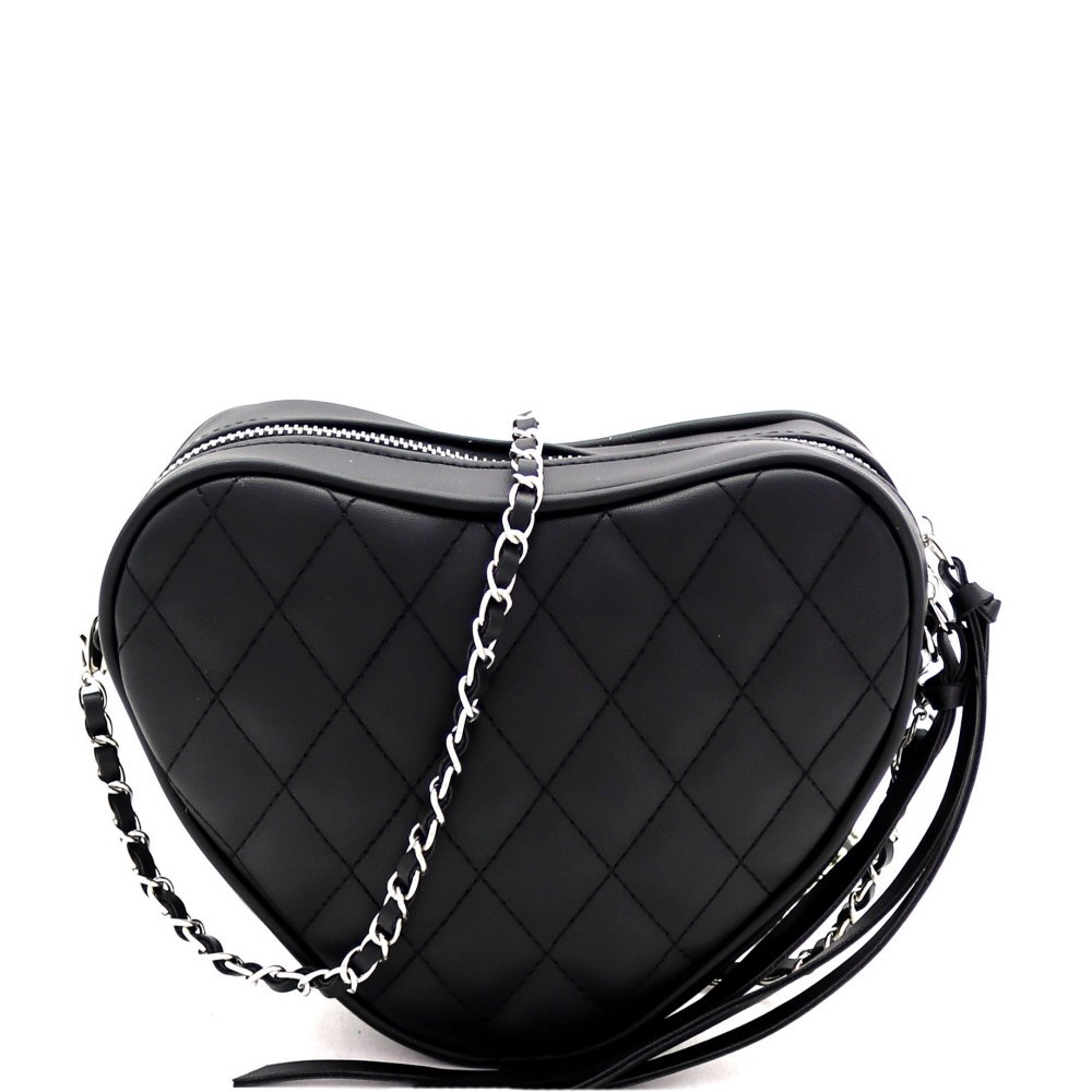 Heart-Shape Quilted Chain Cross Body Shoulder Bag MH-PPC7173 &gt; Shoulder Bags, Backpack &gt; Mezon ...