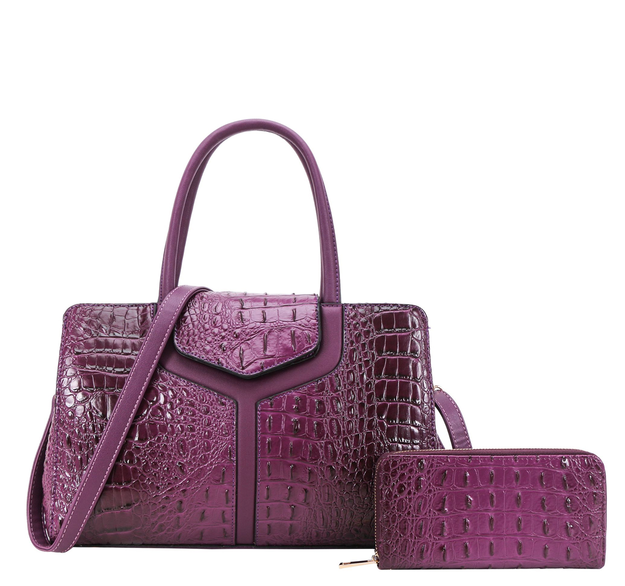 Crocodile Bag, Croc Embossed Leather Purse