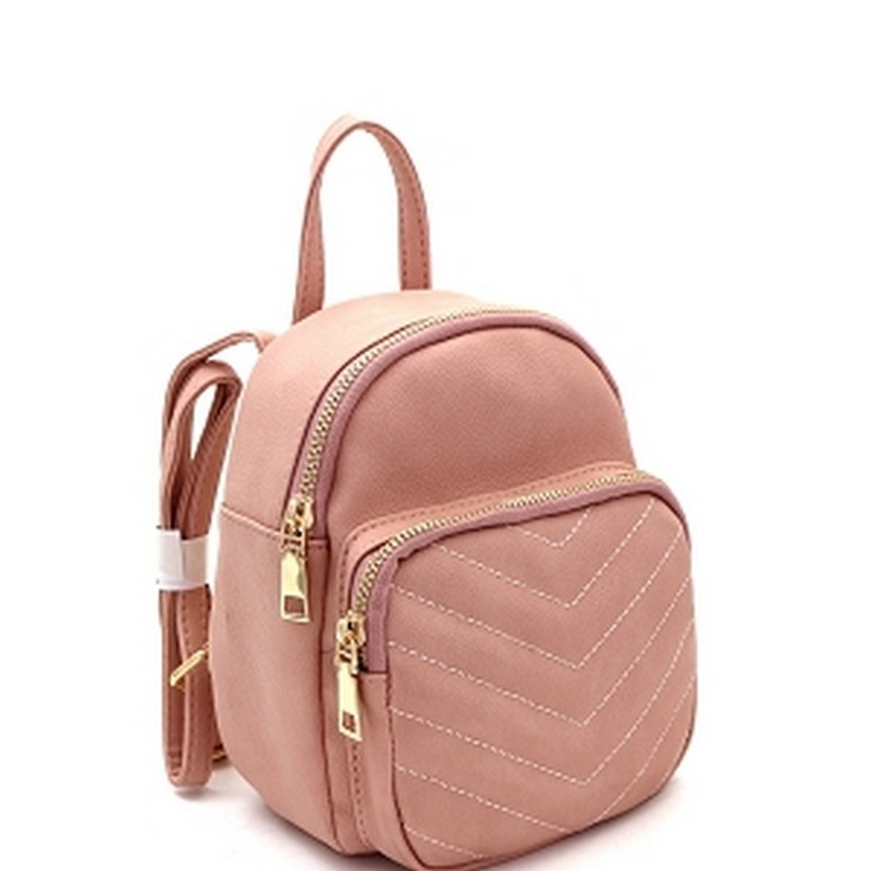 chevron quilted mini backpack