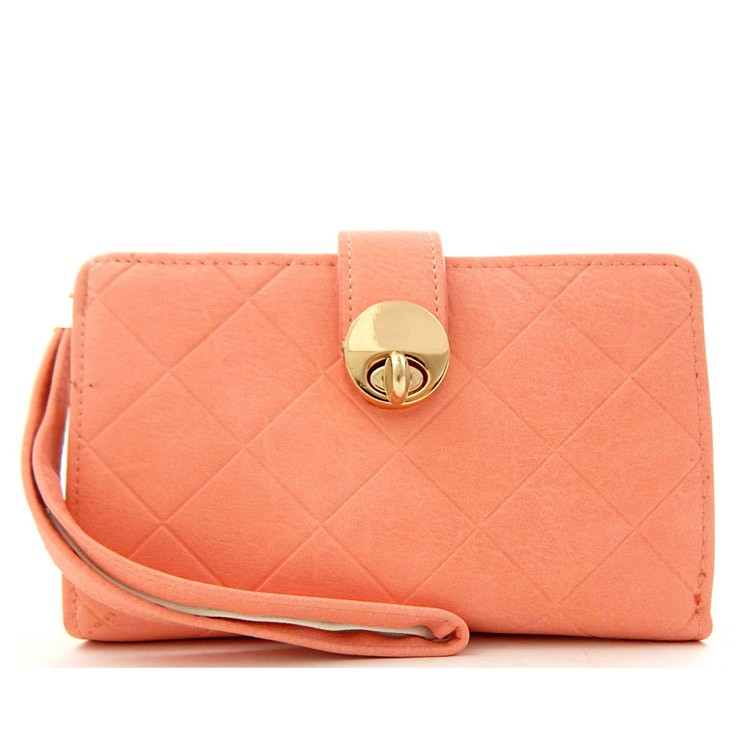 Embossed Pattern Medium Size Wristlet Wallet W827-L4U &gt; Wallets &gt; Mezon Handbags