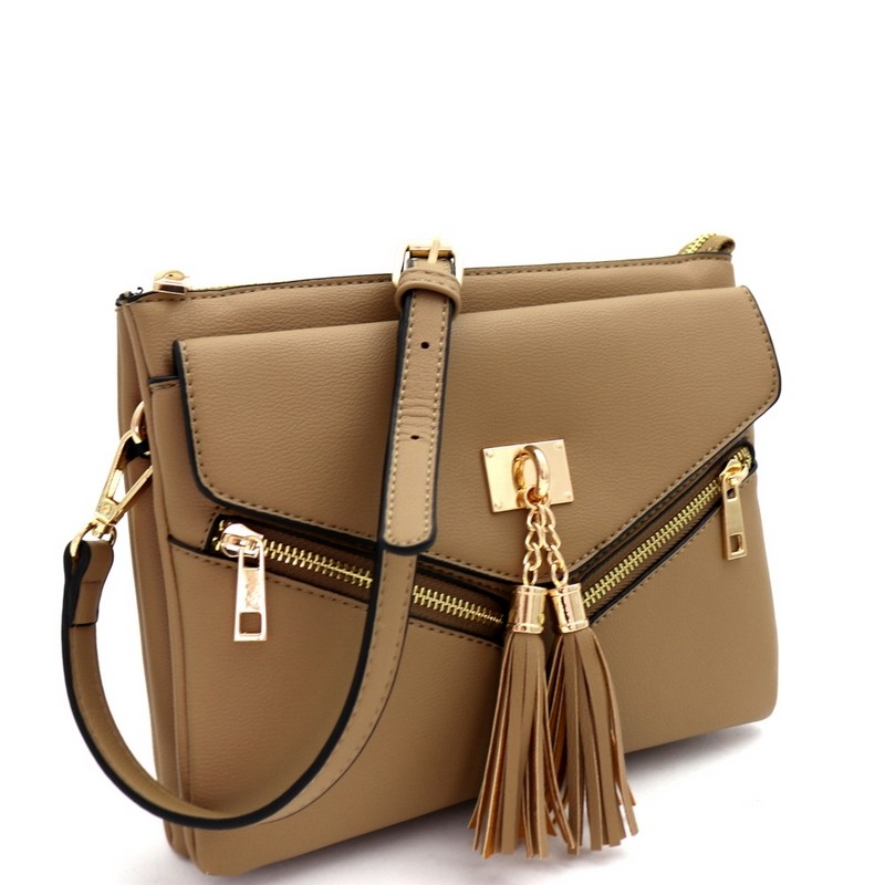 MULTI COMPARTMENT TASSEL CROSS BODY & SHOULDER BAG MH-XB4174 &gt; Shoulder Bags, Backpack &gt; Mezon ...