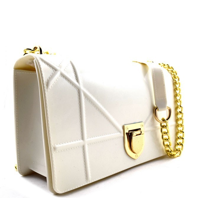 Jelly Shoulder Bag Gd2943 Lu Fashion Handbags Mezon Clasp Lock Accent Jelly Shoulder Bag