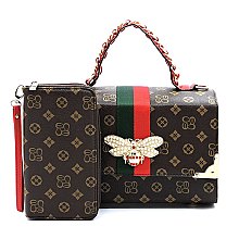 2 in 1 MONOGRAM BEE BOXY SATCHEL & WALLET
