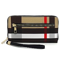 Plaid Check Accordion Card Holder