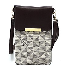 Stylish Monogram Cell Phone Purse Crossbody Bag