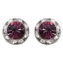 Chic 11MM Rondelle Swarovski Crystal Post Earrings SL40003
