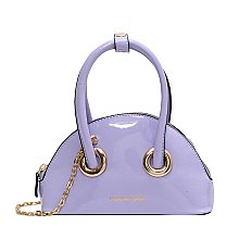 Patent Accented Satchel / Cross-body