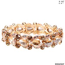 FASHIONABLE  ART DECO TEARDROP STRETCH BRACELET SLBY8557