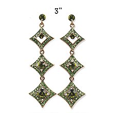 TRENDY 3 TIER DANGLY RHINESTONE EARRING SLCE870