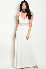 Sleeveless V-neck Mid Lace Maxi Dress - Pack of 6 Pieces