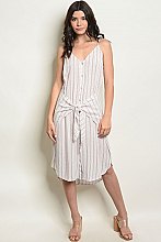 Sleeveless Buttoned Tunic Dress - Pack of 6 Pieces