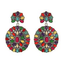 Fashionable Western Concho Tq Earring SLE1458