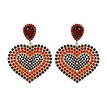 HEART DROP RHINESTONE EARRING