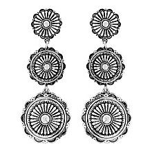 STYLISH WESTERN STYLE POST EARRINGS - ROUND