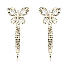 TRENDY RHINESTONE BUTTERFLY EARRING