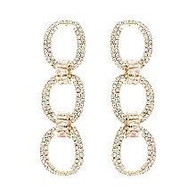 STYLISH RHINESTONE CHAIN EARRING