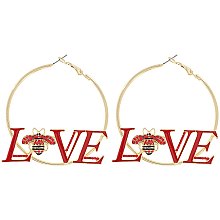 BEES LOVE UNIQUE EARRINGS HOOPS