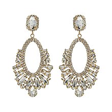 STYLISH RHINESTONE STATEMENT POST EARRINGS