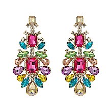 CHARMING RHINESTONE CHANDELIER STATEMENT EARRINGS