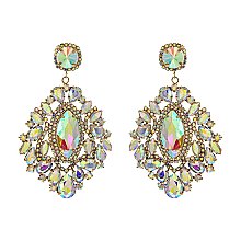 ALLURING RHINESTONE CHANDELIER STATEMENT EARRINGS