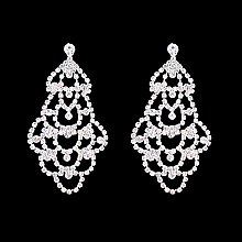 Pristine Dangly Rhinestone Earrings SLEM1780
