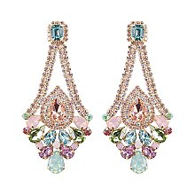 Stunning Color Rhinestone Earrings SLERY8948