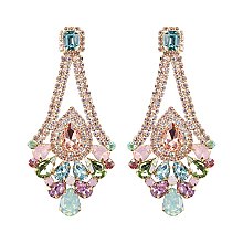 Stunning Color Rhinestone Earrings SLERY8948