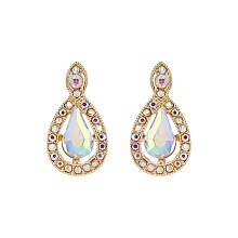 FASHIONABLE RHINESTONE TEARDROP POST EARRING SLEY7984