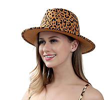 Animal Print - LEOPARD Fedora Hat for Women