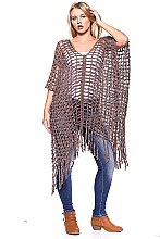 Pack of 6 (pieces) Assorted Fishnet Knit Poncho FM-WSF174