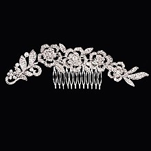 MODISH ROSE BLOOM PAVE BRIDAL HAIR COMB SLHCY7349