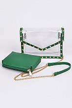 Elegant 2-in-1 Visible Clear Clutch Set