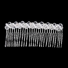 Elegant Wire Wrapped Beads and Pearl Flowers Hair Comb SLHWY3130