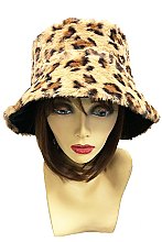 Trendy Leopard Fur Bucket Hat