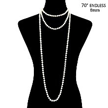 FASHION 70" ENDLESS 8MM PEARL NECKLACE