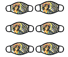 PACK OF 4 ASSORTED PRINT Michelle Obama REUSABLE COTTON MASK