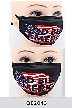 PACK OF 12 US FLAG AND GOD BLESS AMERICA PRINT MASK