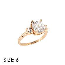 CUBIC ZIRCONIA CUSHION CUT ENGAGEMENT RING SLR1436CRG