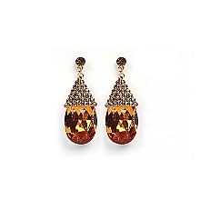 ELEGANT DANGLY TEARDROP RHINESTONE EARRING SLSE9027