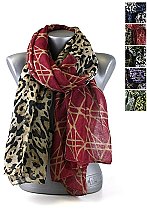 Pack of (12 pieces) Animal Print Scarves FM-SF159