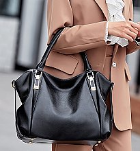 STYLISH SMOOTH LEATHER LONG STRAP CHIC SATCHEL