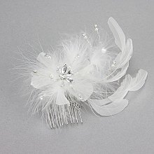 FASHIONABLE BRIDAL FEATHER HAIR COMB SLW0644