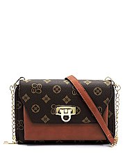Zip Around Monogrammed Cross Body Clutch Wallet