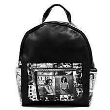 Whipstitch Pocket Magazine Cover Collage Backpack