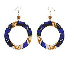 Trendy Round Kente Pattern Hook Er SLE1792