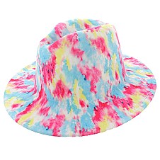 SPRING COLORS TIE DYE Fedora Hat for Women
