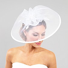 Trendy Trim Headband with Mesh W/satin