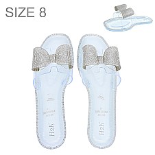 WOMEN'S Trendy Glitzy Bow Jelly Clear Sandals